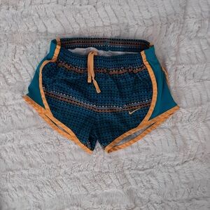 Stylish Women's Teal and Orange Shorts